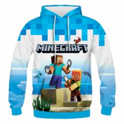 Мужское 3D худи Minecraft summer - PrintSalon