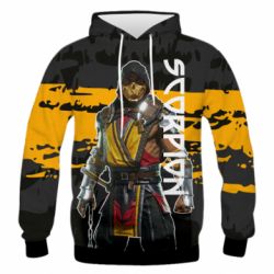 Мужское 3D худи Mortal Kombat-Scorpion - PrintSalon