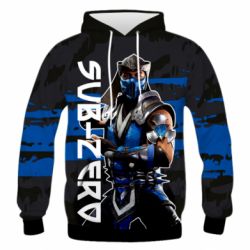 Мужское 3D худи Mortal Kombat  Sub-Zero - PrintSalon