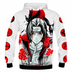 Мужское 3D худи Naruto Itachi Uchiha Art - PrintSalon