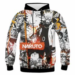 Мужское 3D худи Naruto manga - PrintSalon