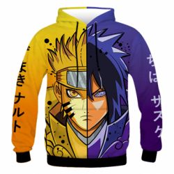 Чоловіче 3D худі Naruto Vs Sasuke