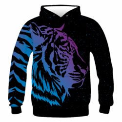 Чоловіче 3D худі Neon Tiger - PrintSalon