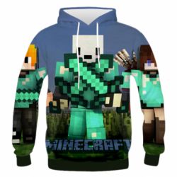 Мужское 3D худи Novaskin Minecraft - PrintSalon