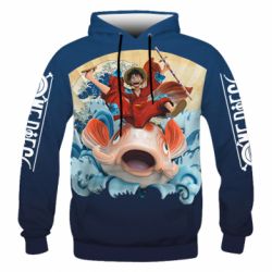 Чоловіче 3D худі One Piece Luffy - PrintSalon