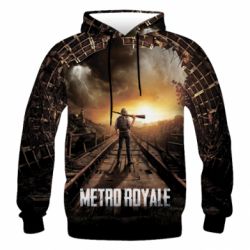 Мужское 3D худи Pubg Metro Royale - PrintSalon