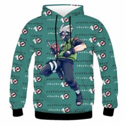 Чоловіче 3D худі Reading Kakashi - PrintSalon