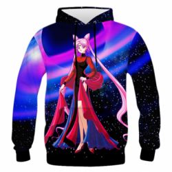 Чоловіче 3D худі Sailor moon dark lady - PrintSalon