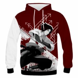 Мужское 3D худи Sasuke Uchiha - PrintSalon
