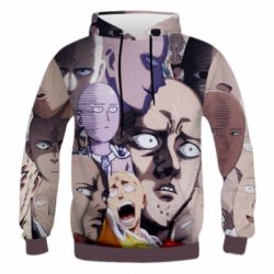 Чоловіче 3D худі Сайтама многоликий - PrintSalon