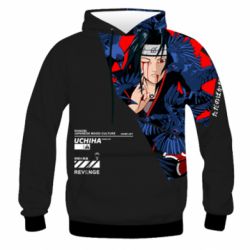 Чоловіче 3D худі shattered Itachi art - PrintSalon