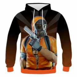 Мужское 3D худи Standoff 2 Terrorist in a gas mask - PrintSalon