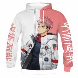 Мужское 3D худи Street style Yuji Itadori - PrintSalon