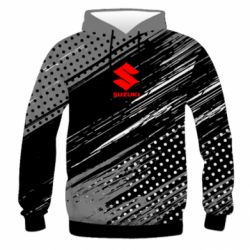 Мужское 3D худи Suzuki and grunge background - PrintSalon