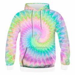 Чоловіче 3D худі Tie dye spiral - PrintSalon
