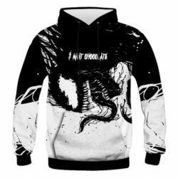 Чоловіче 3D худі VENOM I want chocolate - PrintSalon