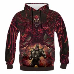 Чоловіче 3D худі Веном и Карнаж симбиоты - PrintSalon