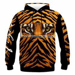 Чоловіче 3D худі Погляд Тигра - PrintSalon