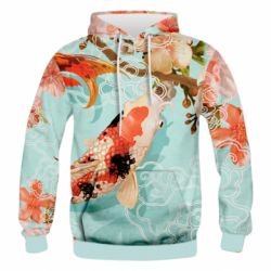 Чоловіче 3D худі Японські Риби Кои - PrintSalon