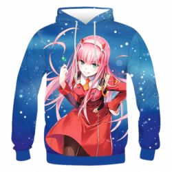 Мужское 3D худи Zero Two Stars - PrintSalon