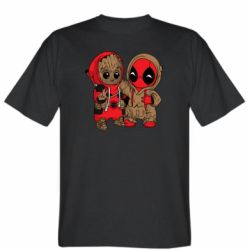 Мужская футболка Stedman Baby Groot And Deadpool - PrintSalon