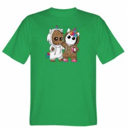 Мужская футболка Stedman Baby Groot And Unicorn - PrintSalon