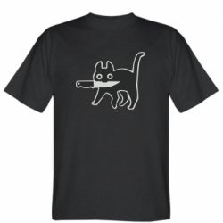 Мужская футболка Stedman Cat with a knife
