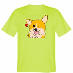 Мужская футболка Stedman Cute Corgi Puppy-PrintSalon Мужская футболка Stedman Cute Corgi Puppy