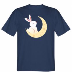 Мужская футболка Stedman Cute rabbit on the moon - PrintSalon