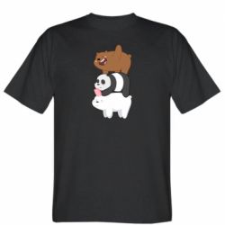 Мужская футболка Stedman Гризли Панда и Белый - PrintSalon