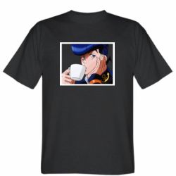 Мужская футболка Stedman Higashikata Josuke drinking tea - PrintSalon