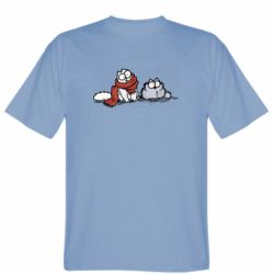 Мужская футболка Stedman Кот Саймона Зима - PrintSalon