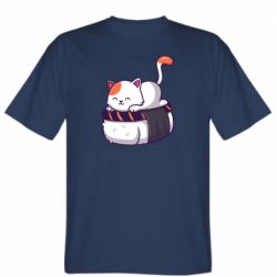 Мужская футболка Stedman Котик. Суши-кровать - PrintSalon