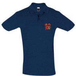 Мужское поло Baby Groot And Deadpool - PrintSalon