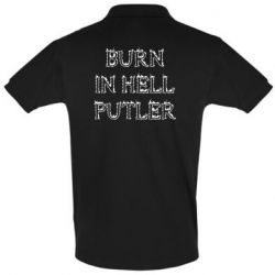 Мужская футболка поло Born in Hell Putin - PrintSalon