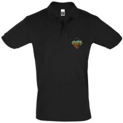 Мужское поло Camping and forest - PrintSalon