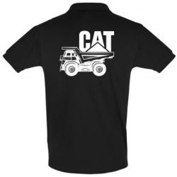 Мужское поло CAT logo and truck - PrintSalon