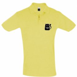 Мужское поло Coffee And Cat - PrintSalon