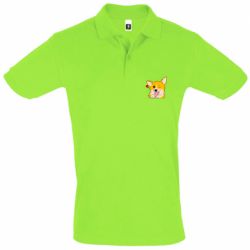 Мужское поло Cute Corgi Puppy - PrintSalon