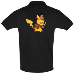 Мужское поло Cute Detective Pikachu - PrintSalon