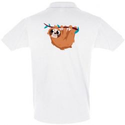Мужское поло Cute sloth - PrintSalon