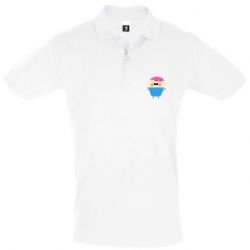 Мужское поло Funny cupcake with smile - PrintSalon