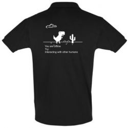 Мужское поло Internet Dinosaur - PrintSalon