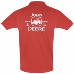 Мужское поло John Deere and tractor fanArt