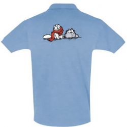 Мужское поло Кот Саймона Зима - PrintSalon