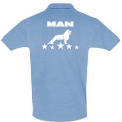Мужское поло Man lion and stars - PrintSalon