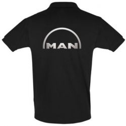 Мужское поло Man metallic logo - PrintSalon