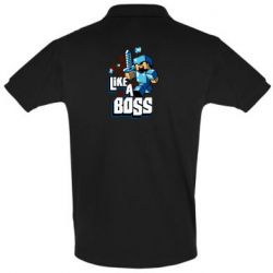 Мужское поло Minecraft Like a Boss - PrintSalon