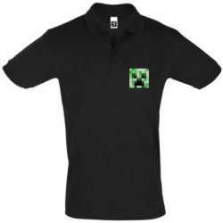 Мужское поло Minecraft minimalist Creeper - PrintSalon