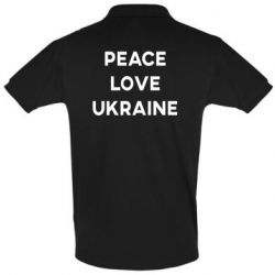 Мужская футболка поло Мир, любовь, Украина - PrintSalon